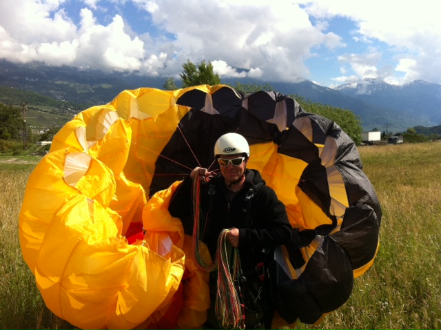 apprentissage du parapente à Vercorin en Valais central